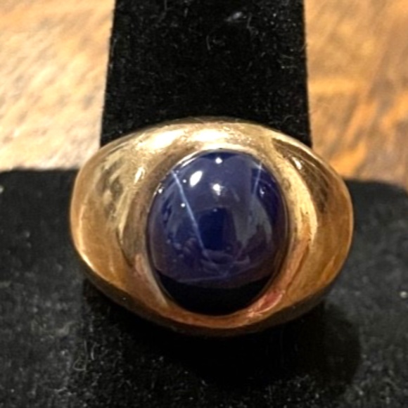 Jewelry - Vintage 14k Gold Star Sapphire Ring 11.7g Size 7.5